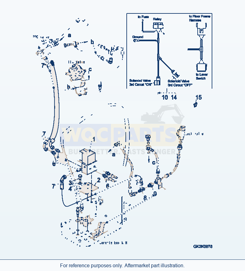 Komatsu WA320-5 3Rh Hydraulic Circuit Electric parts diagram