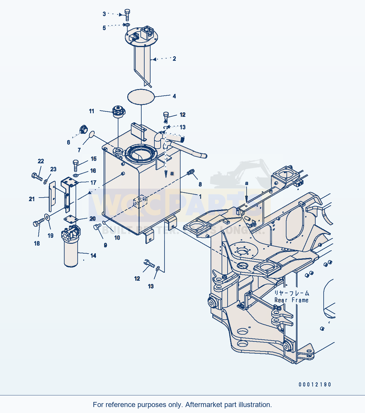 Komatsu WA320-5 Hydraulic Tank Serial WA320-5H50051 - UP parts diagram