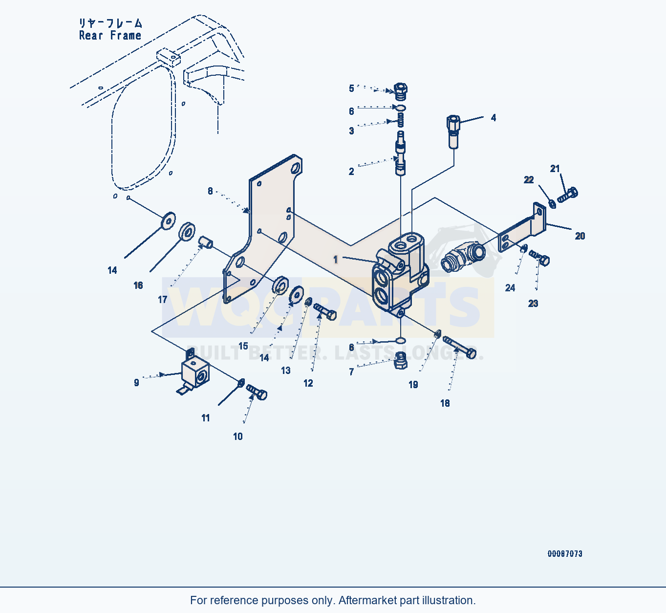 Komatsu WA320-5 Steering Control Valve (Priority Valve) parts diagram