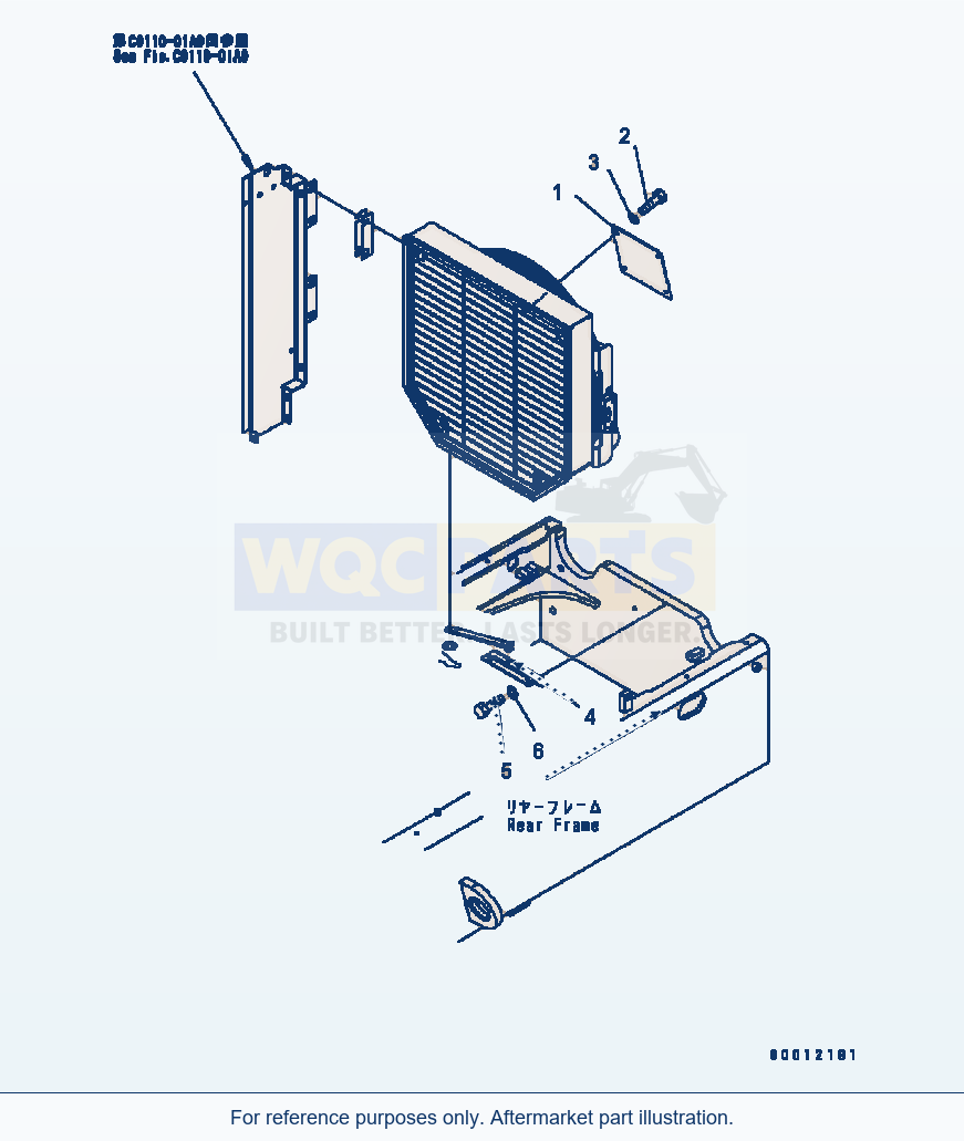 Komatsu WA320-5 Fan Drive Serial B10001-UP parts diagram