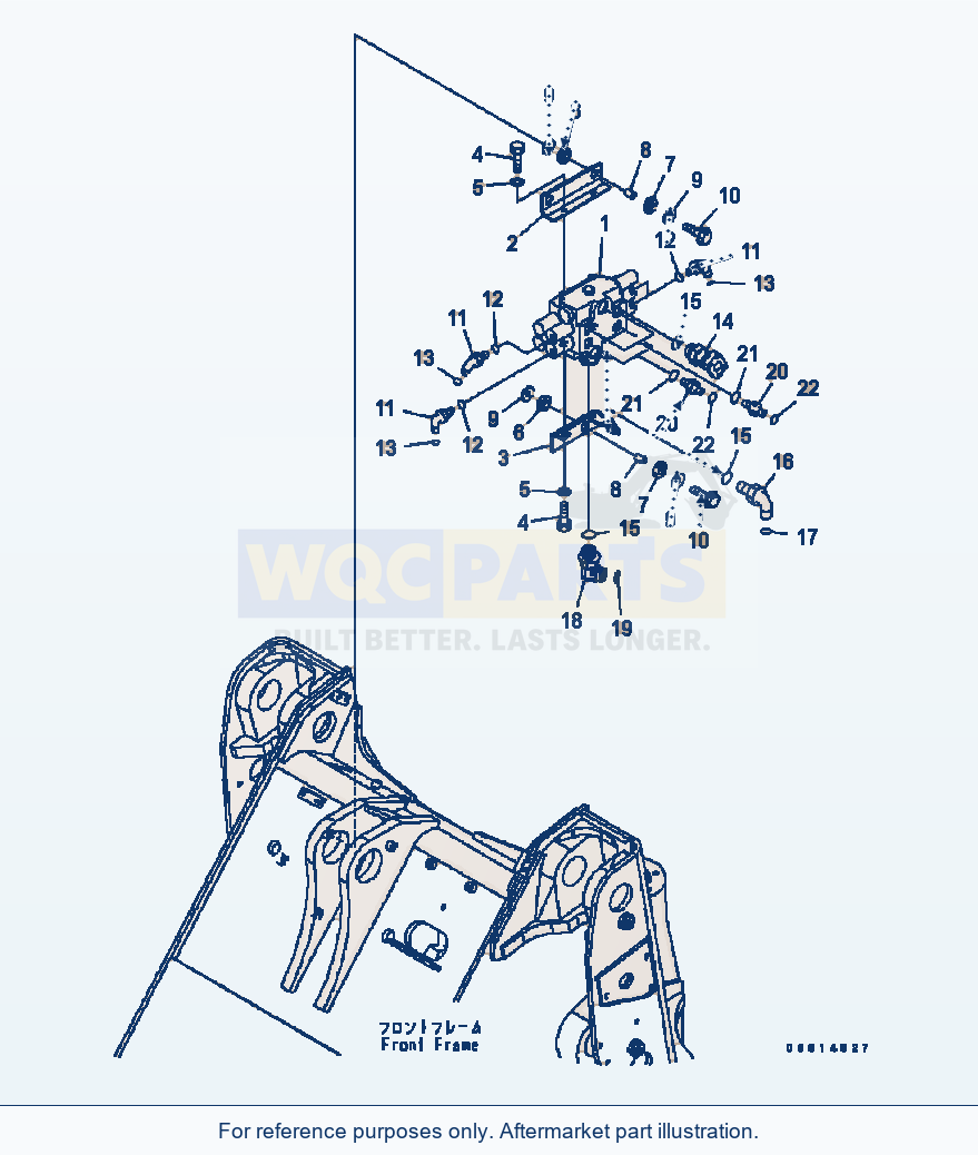 Komatsu WA320-5 Hydraulic Main Valve (4-Spool Valve) parts diagram