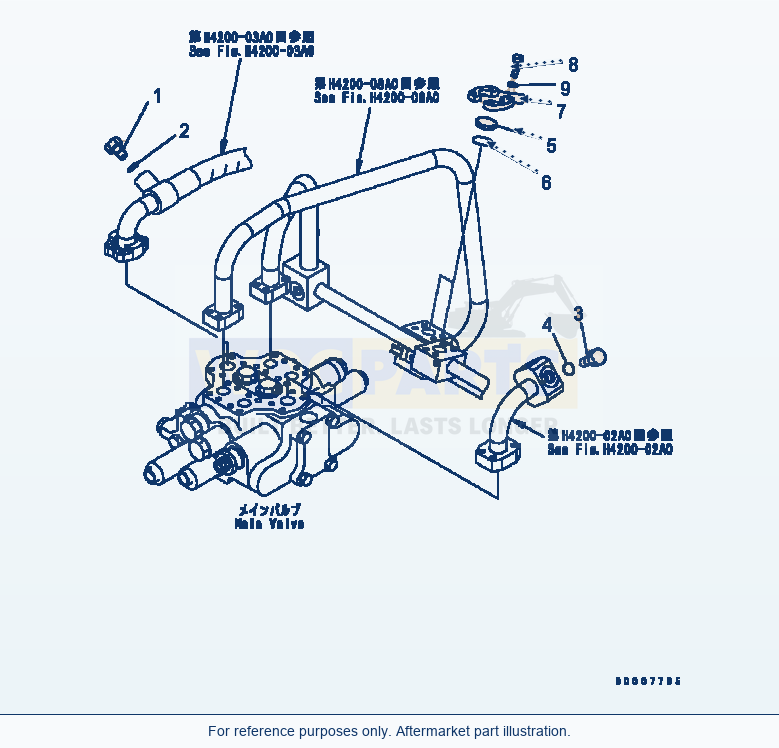 Komatsu WA320-5 Hydraulic Piping (Plug) Serial B10001-UP parts diagram