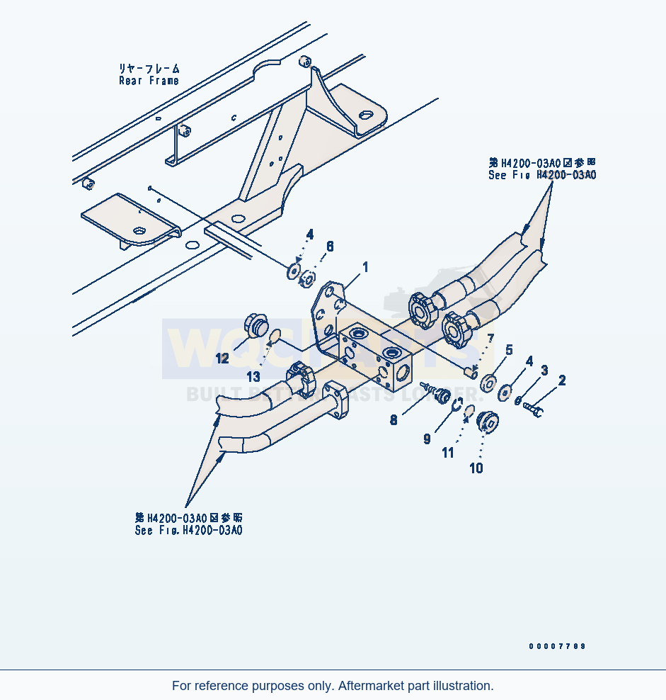 Komatsu WA320-5 Hydraulic Piping (Vaipas Valve) parts diagram