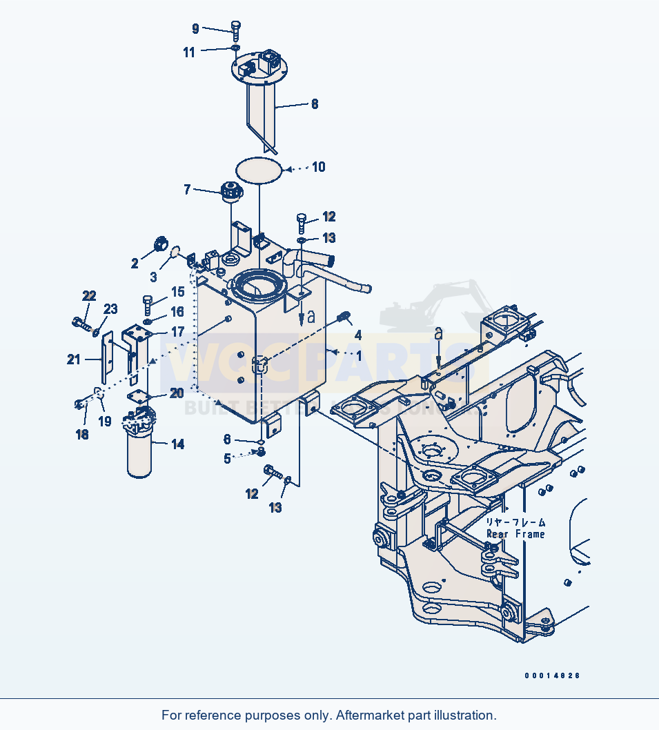 Komatsu WA320-5 Hydraulic Tank (Cold Weather (B) Spec.) parts diagram