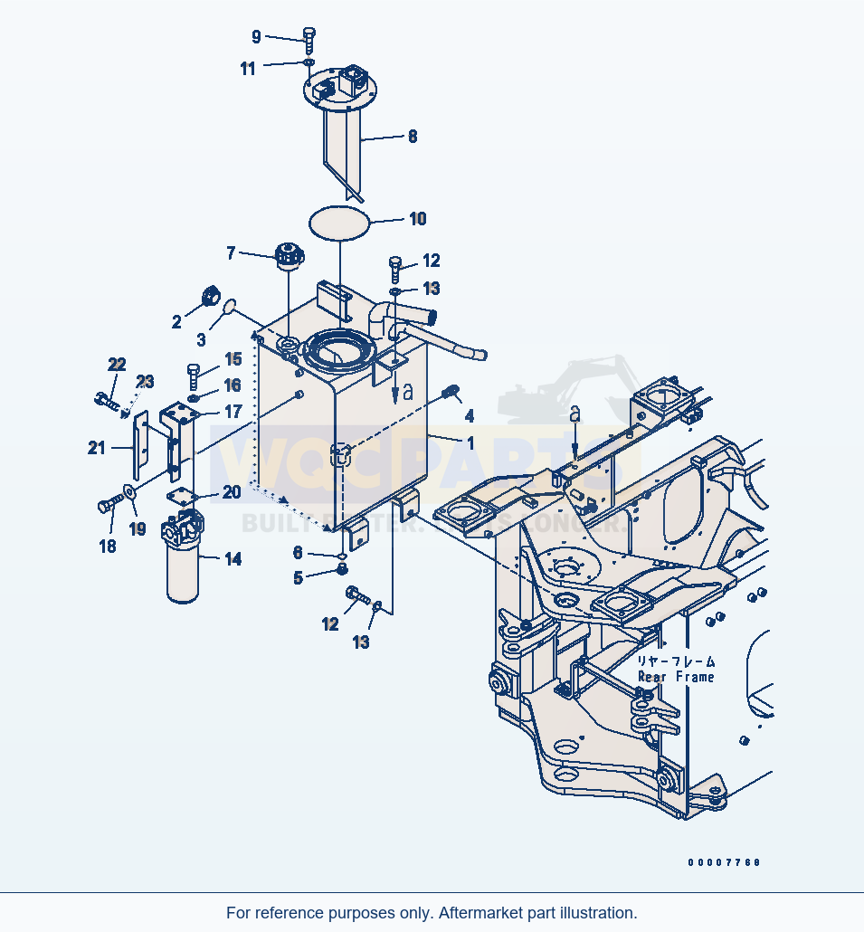 Komatsu WA320-5 Hydraulic Tank Serial 60001-UP parts diagram