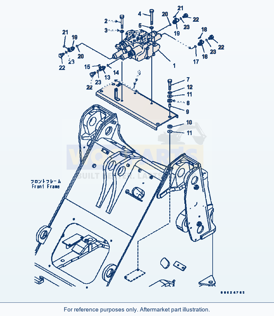 Komatsu WA320-5 Main Valve Serial B10001-UP parts diagram
