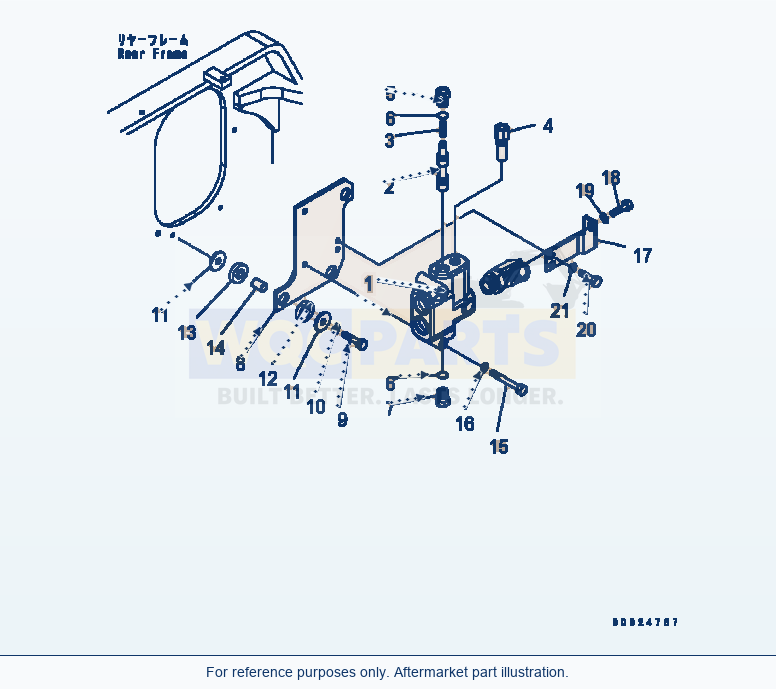 Komatsu WA320-5 Steering Valve Serial B10001-UP parts diagram