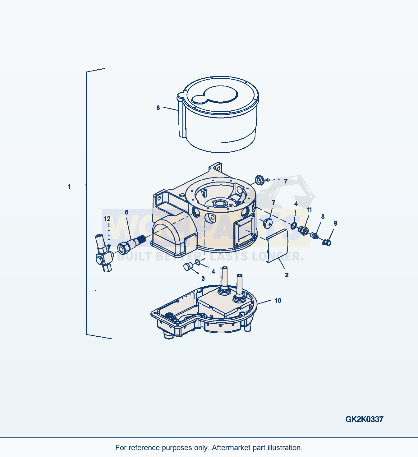 Komatsu WA320-5 Central Lubrication System (Pump) (Inner Parts) parts diagram