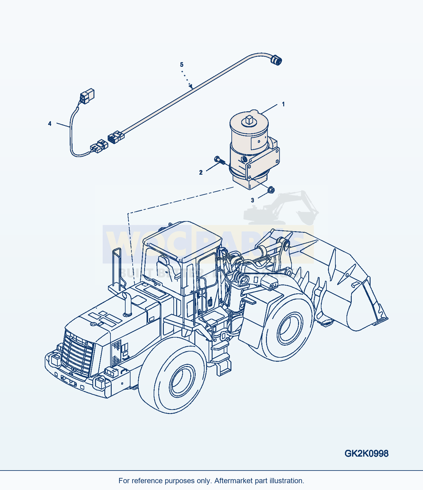 Komatsu WA320-5 Central Lubrication System (Pump) (Mounting) parts diagram