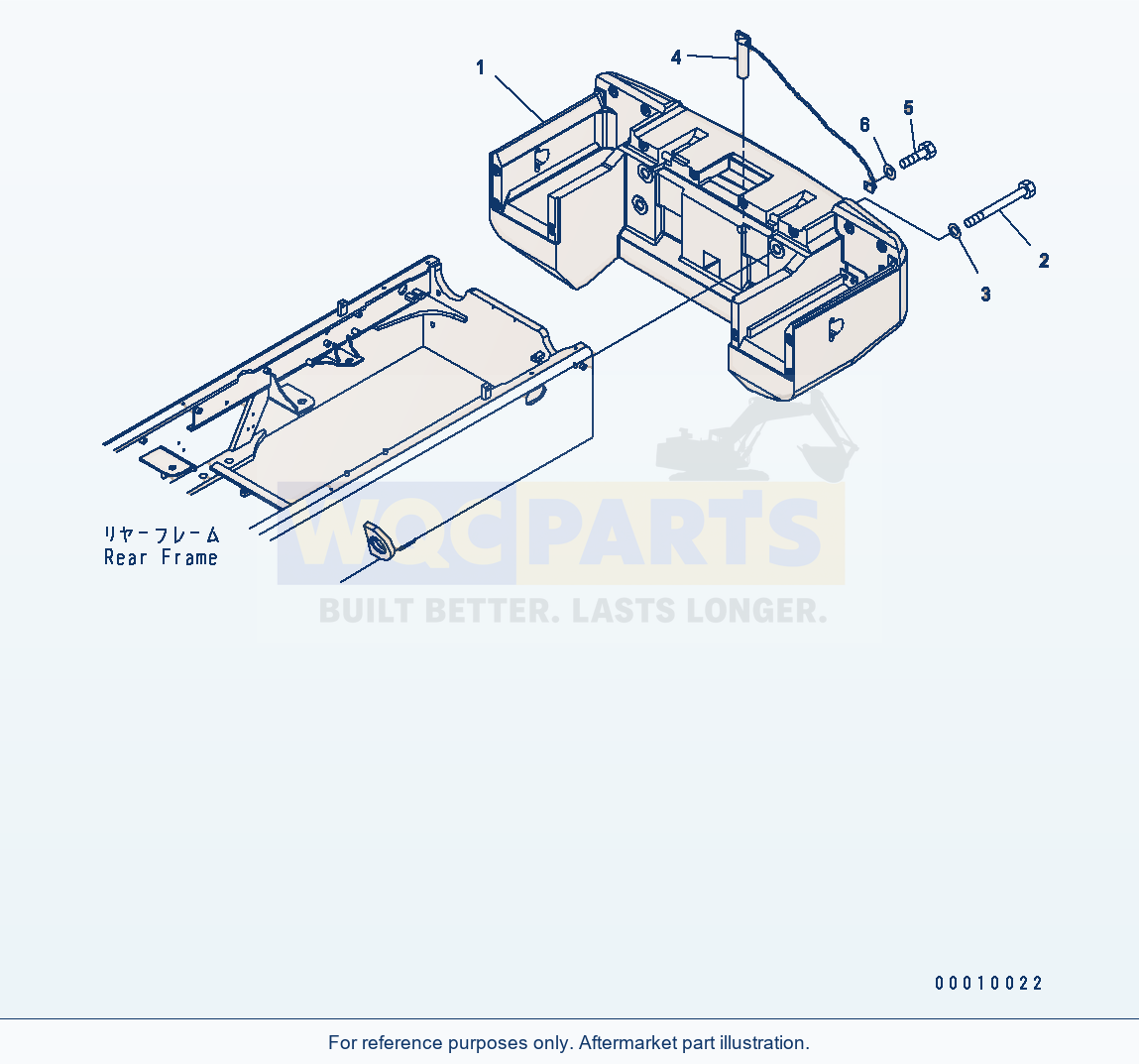 Komatsu WA320-5 Counter Weight Serial WA320-5H50051 - UP parts diagram