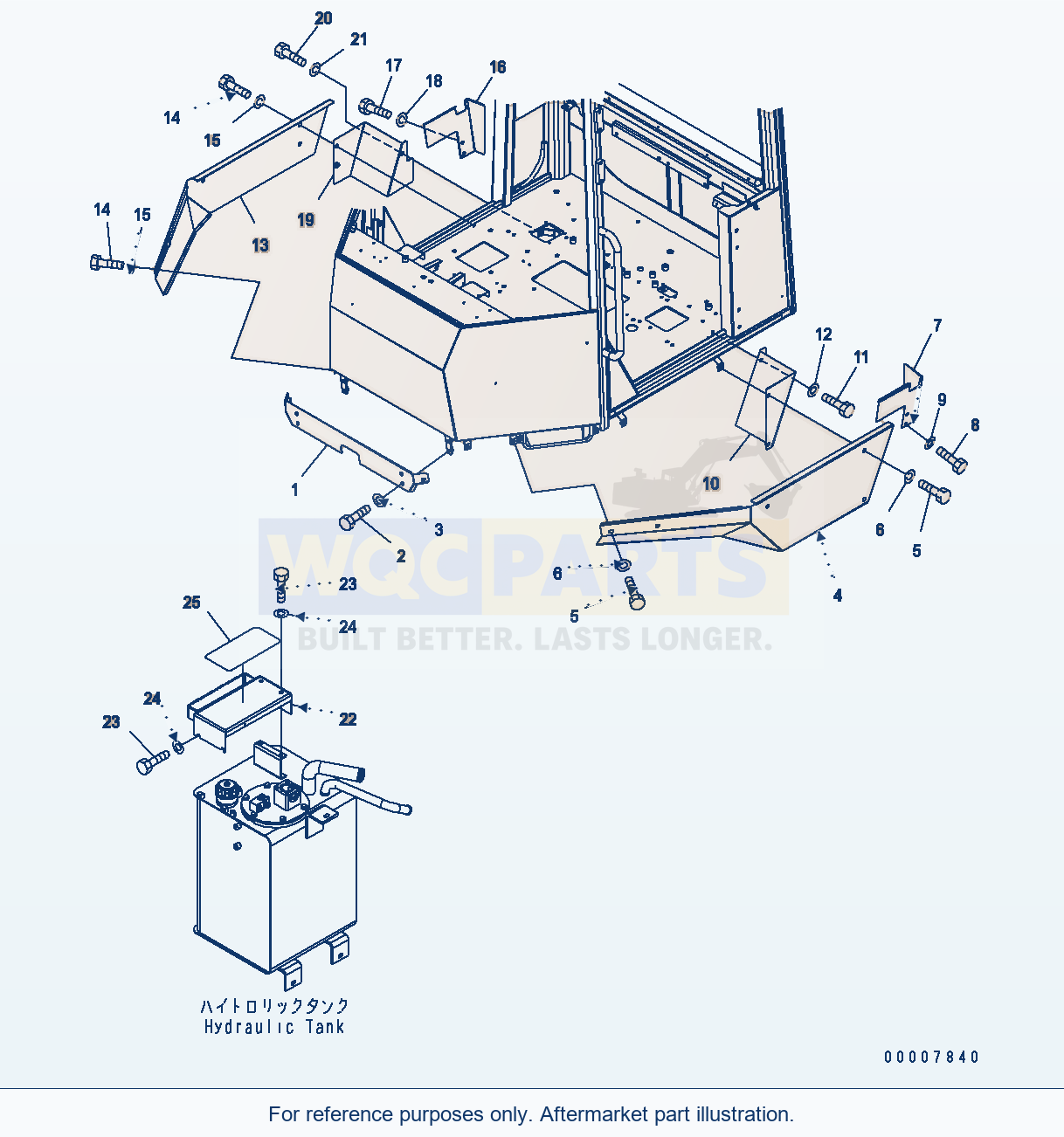 Komatsu WA320-5 Floor Cover Serial WA320-5H50051 - UP parts diagram