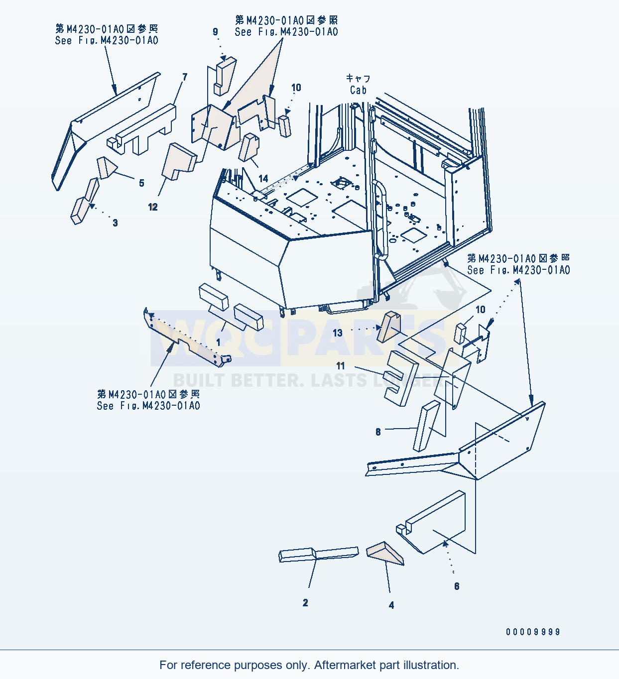 Komatsu WA320-5 Floor Cover (Sheet) parts diagram