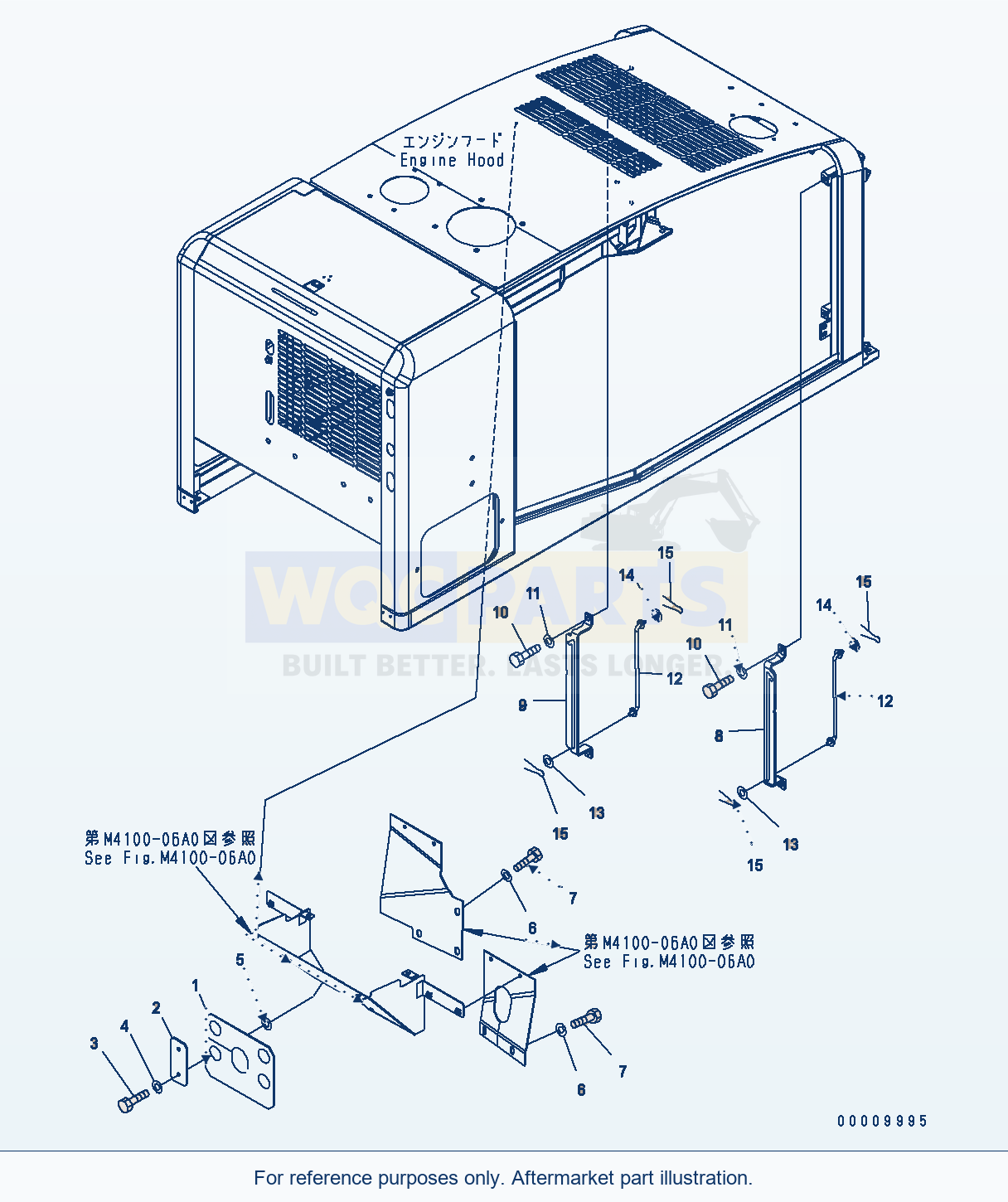 Komatsu WA320-5 Hood (Duct Shhet) Serial WA320-5H50051 - UP parts diagram