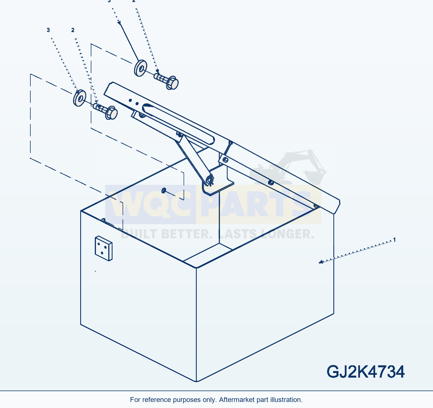 Komatsu WA320-5 Tool Box parts diagram