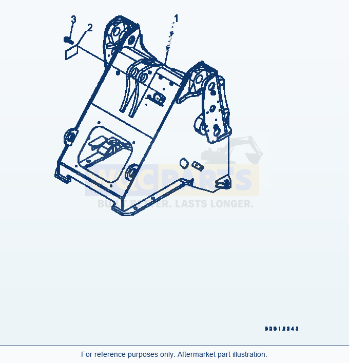 Komatsu WA320-5 Front Frame (For 3-Spool Valve) (With Plug) parts diagram