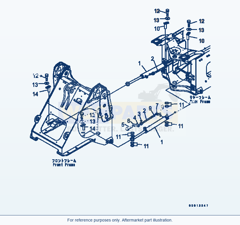Komatsu WA320-5 Steering Cylinder Serial B10001-UP parts diagram
