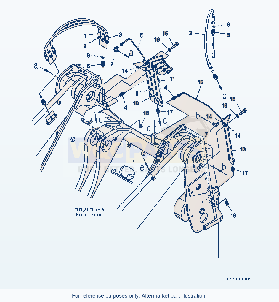 Komatsu WA320-5 Remote Grease (Frame) parts diagram
