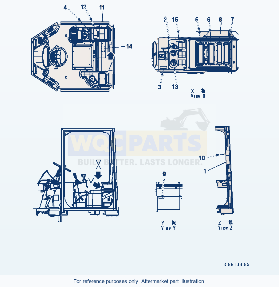 Komatsu WA320-5 Floor Decal (Arabic) parts diagram
