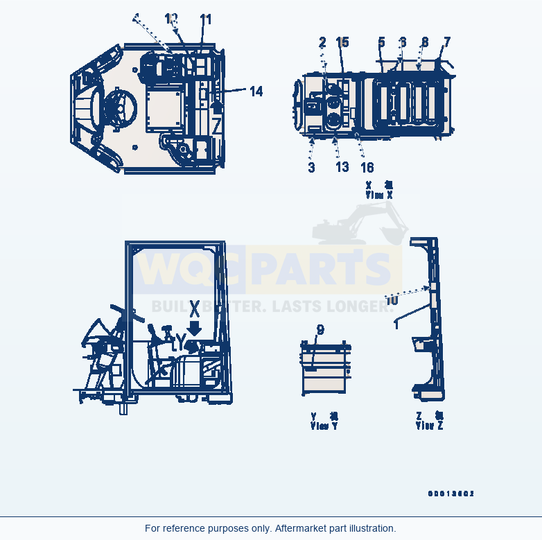 Komatsu WA320-5 Floor Decal (Portuguese) parts diagram