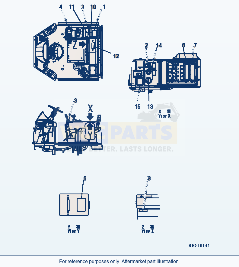 Komatsu WA320-5 Floor Decal (Spanish) Serial B10001-UP parts diagram
