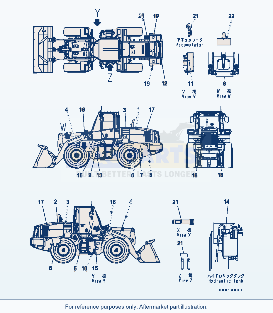 Komatsu WA320-5 Marks And Plates (Spanish) (Pictorial) parts diagram