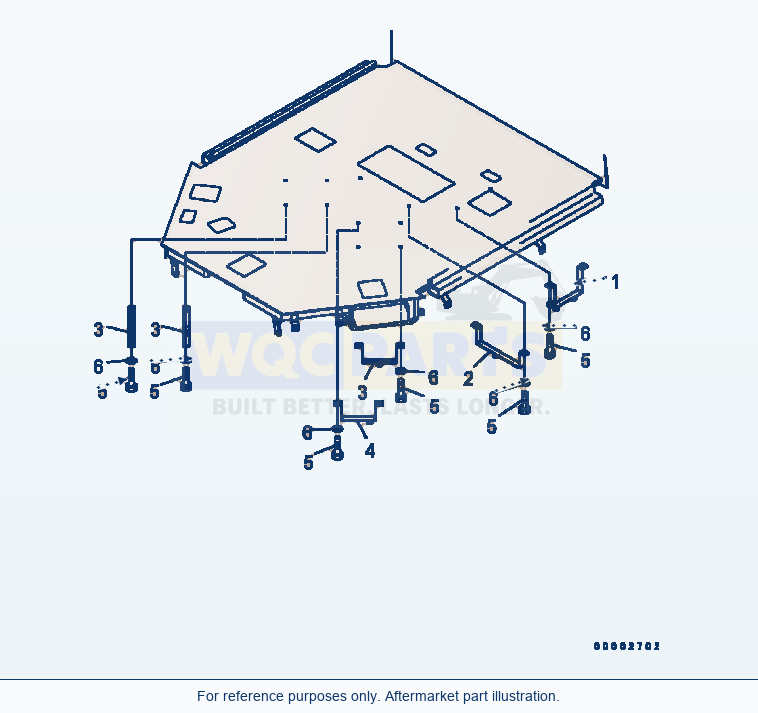 Komatsu WA320-5 Air Conditioner Duct Less Serial B10001-UP parts diagram