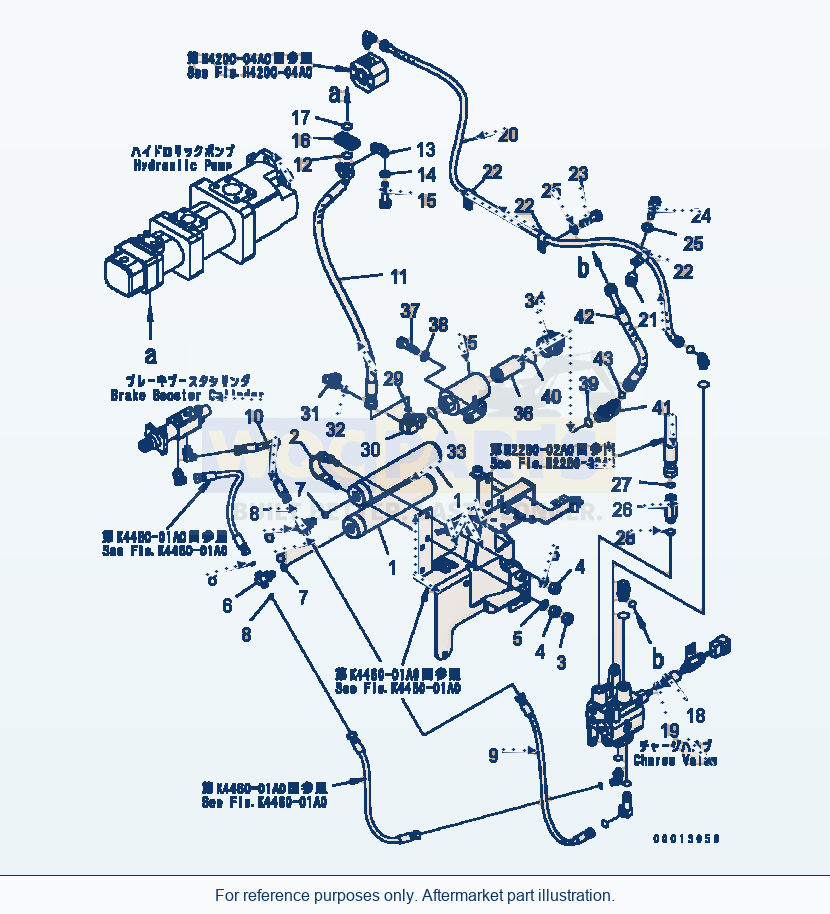 Komatsu WA320-5 Brake Control (Acumulator) parts diagram