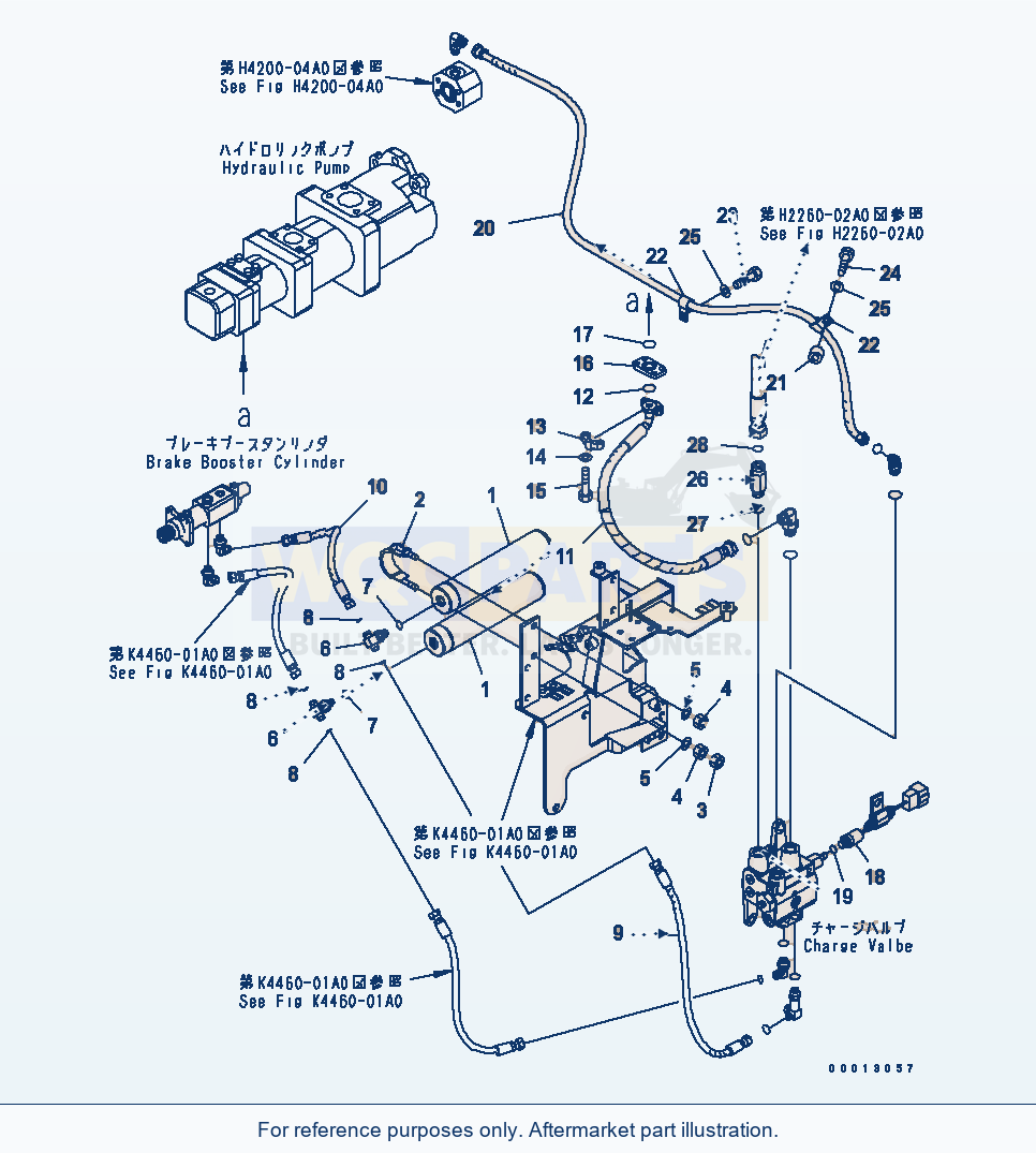 Komatsu WA320-5 Brake Control (Acuumlator)(#60001-60023) parts diagram