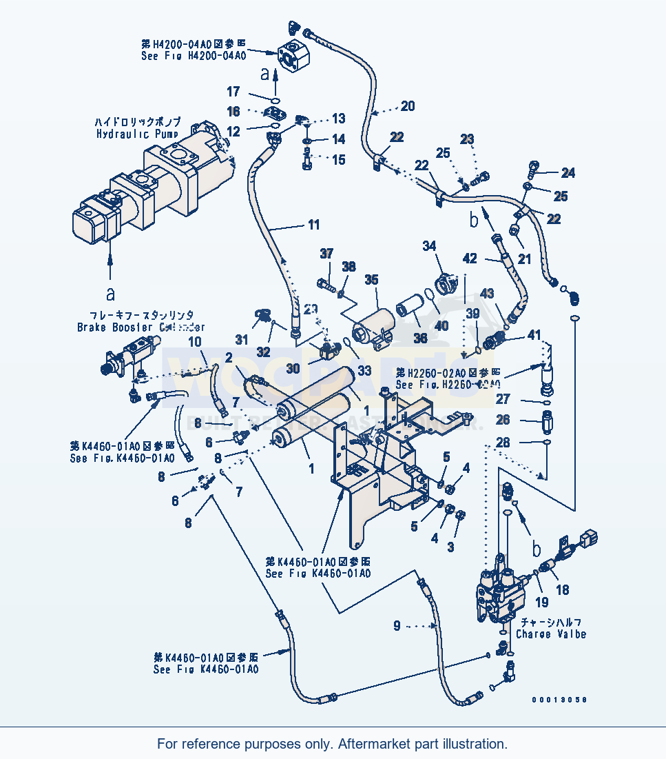 Komatsu WA320-5 Brake Control(Acuumlator)(#60024-) parts diagram