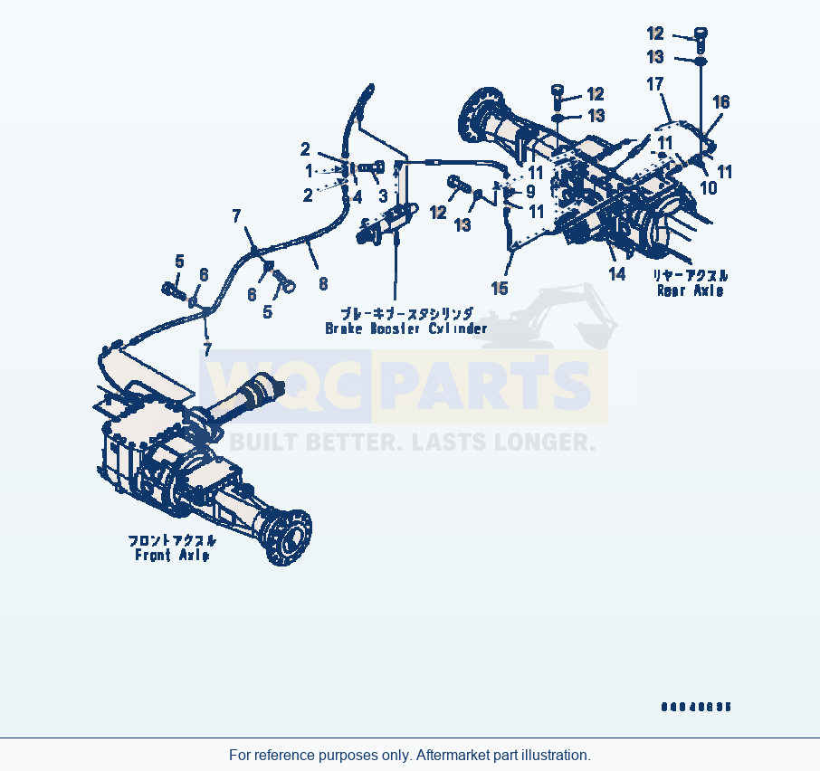 Komatsu WA320-5 Brake Control (Brake Piping) parts diagram