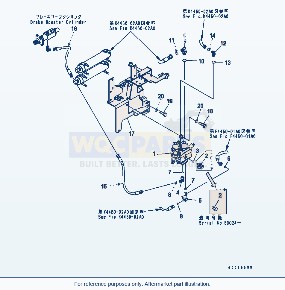 Komatsu WA320-5 Brake Control (Charge Valve) Serial 60001-UP parts diagram