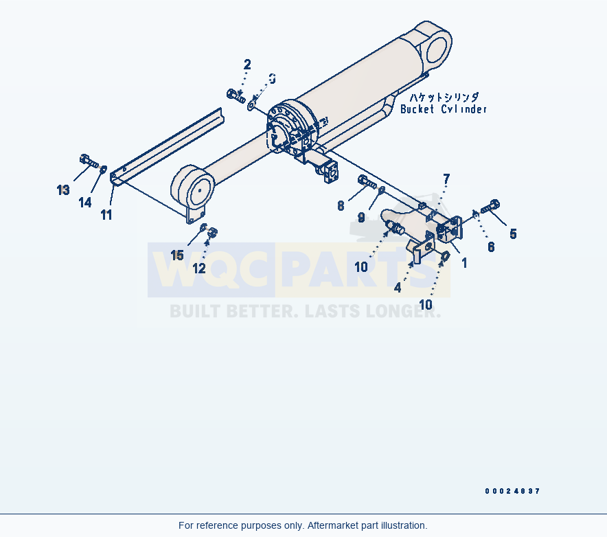 Komatsu WA320-5 Bucket Positioner Serial 60001-UP parts diagram