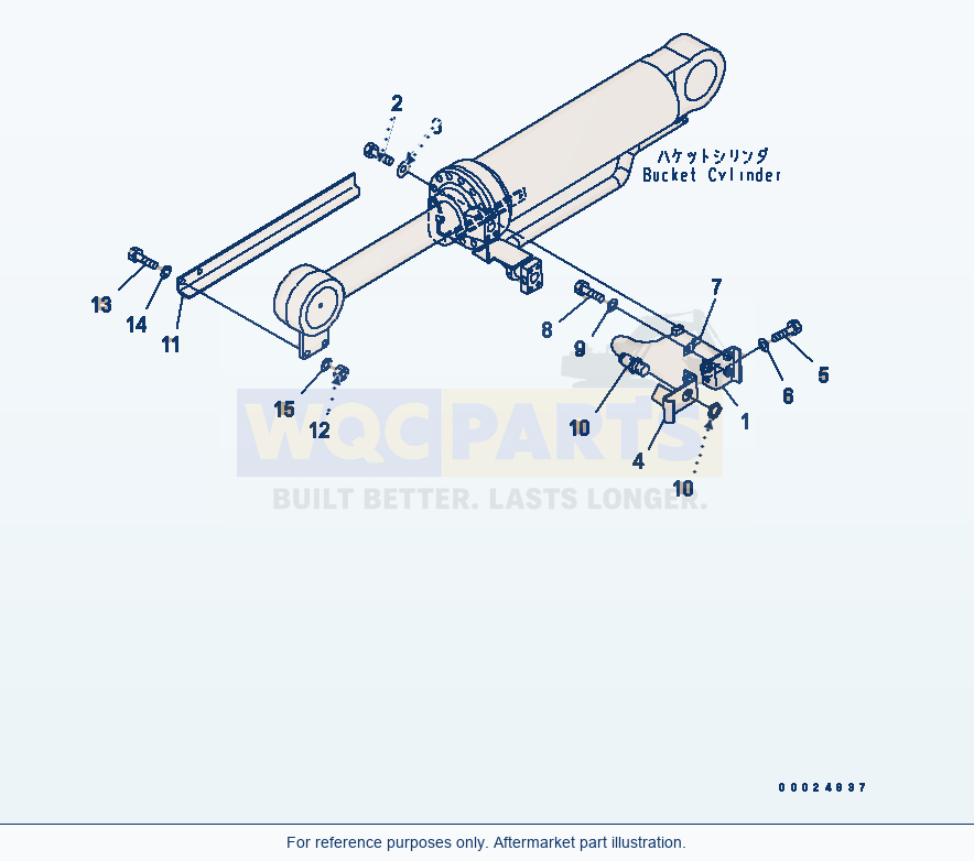 Komatsu WA320-5 Bucket Positioner (With Fork Or Blade) parts diagram