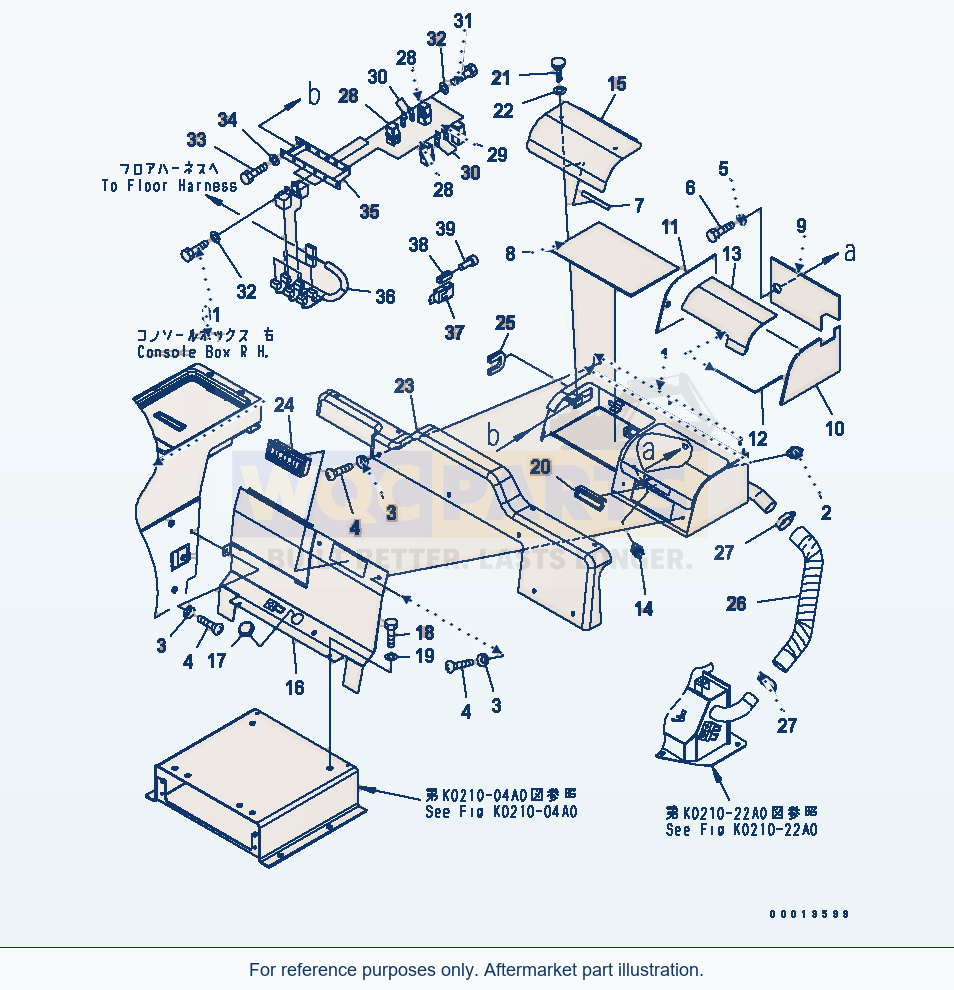 Komatsu WA320-5 Cool And Heat Box (For Except Japan) parts diagram
