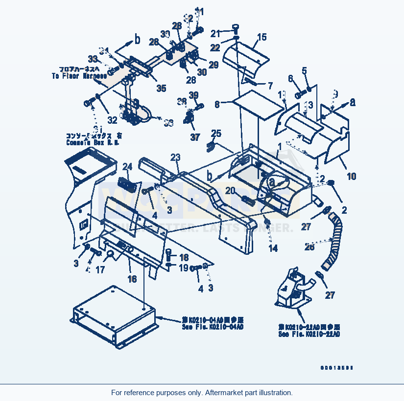Komatsu WA320-5 Cool And Heat Box Serial B10001-UP parts diagram