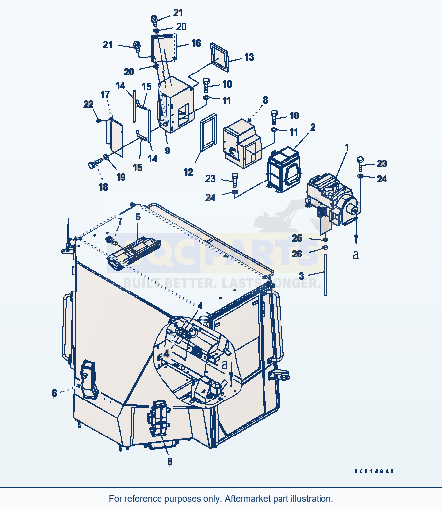 Komatsu WA320-5 Floor (Air Conditioner) (For 2-Persons Cab) parts diagram