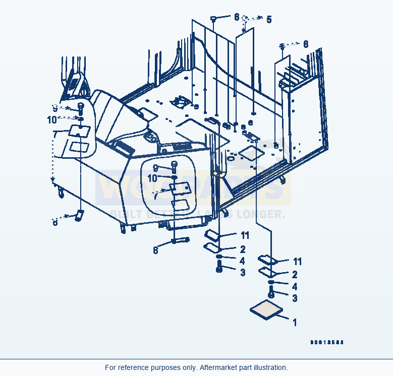 Komatsu WA320-5 Floor (Air Conditioner Less) parts diagram