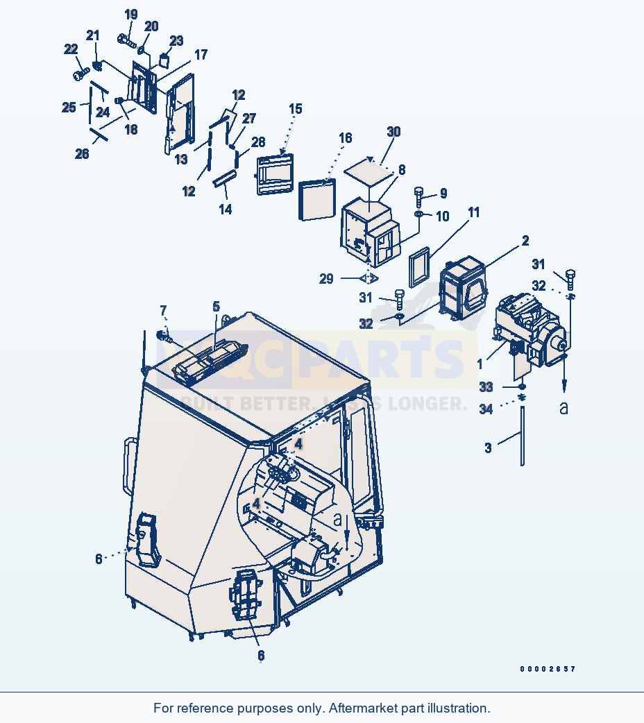 Komatsu WA320-5 Floor (Air Conditioner) Serial 60001-UP parts diagram