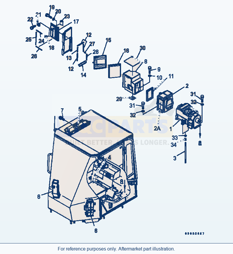 Komatsu WA320-5 Floor (Air Conditioner) Serial B10001-UP parts diagram