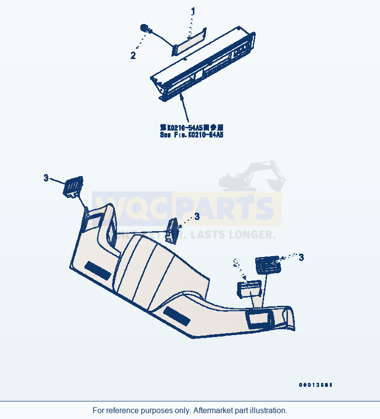 Komatsu WA320-5 Floor (Air Duck) (Air Conditioner Less) parts diagram