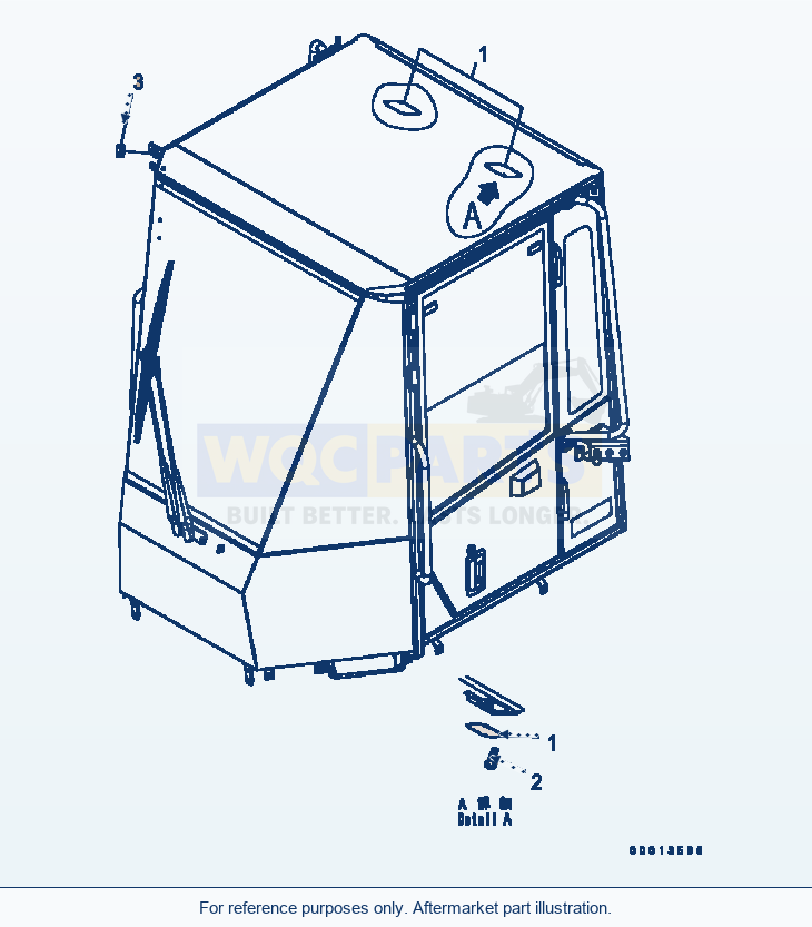 Komatsu WA320-5 Floor (Antenna, Speaker Cover) parts diagram