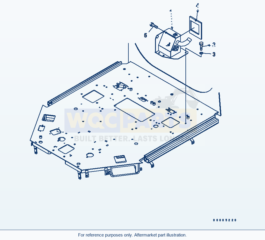 Komatsu WA320-5 Floor (Console Box) (L.H.) parts diagram