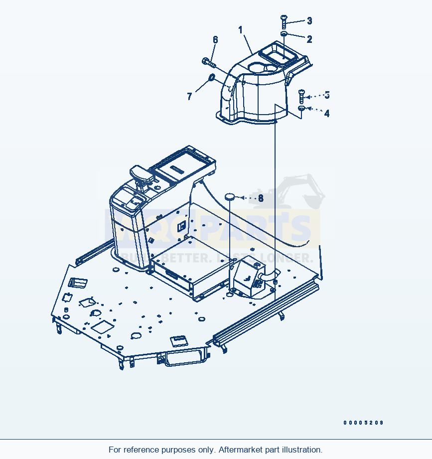 Komatsu WA320-5 Floor (Console Cover L.H.) parts diagram
