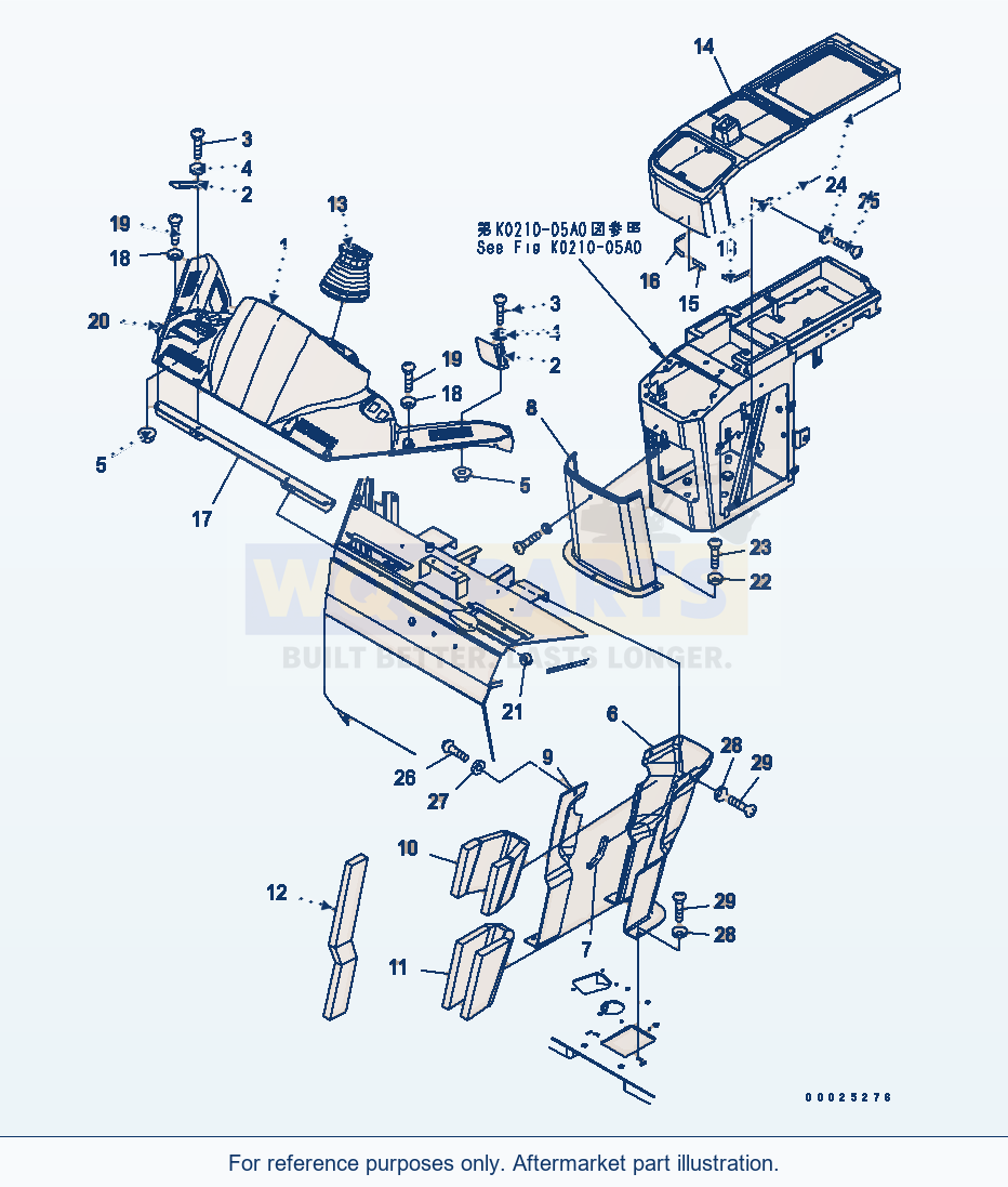 Komatsu WA320-5 Floor (Cover) (For 2-Persons Cab) parts diagram