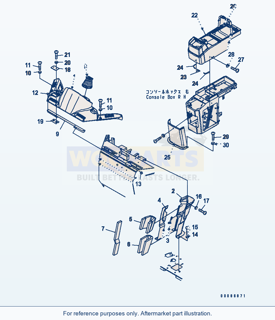 Komatsu WA320-5 Floor (Cover) (For Air Conditioner Less) parts diagram