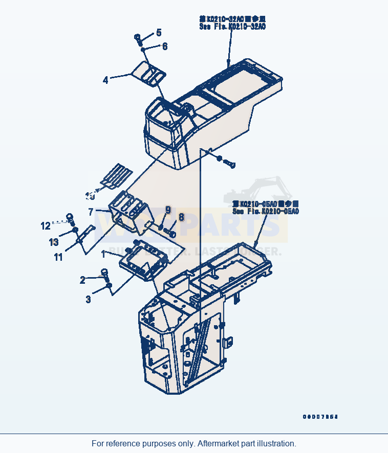 Komatsu WA320-5 Floor (Cover R.H.) (2-Lever) (#B10001-B10228) parts diagram