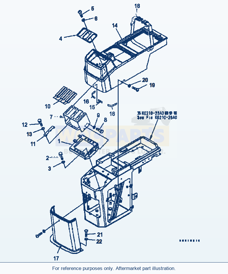 Komatsu WA320-5 Floor (Cover R.H.) (3-Lever) (#B10001-B10228) parts diagram