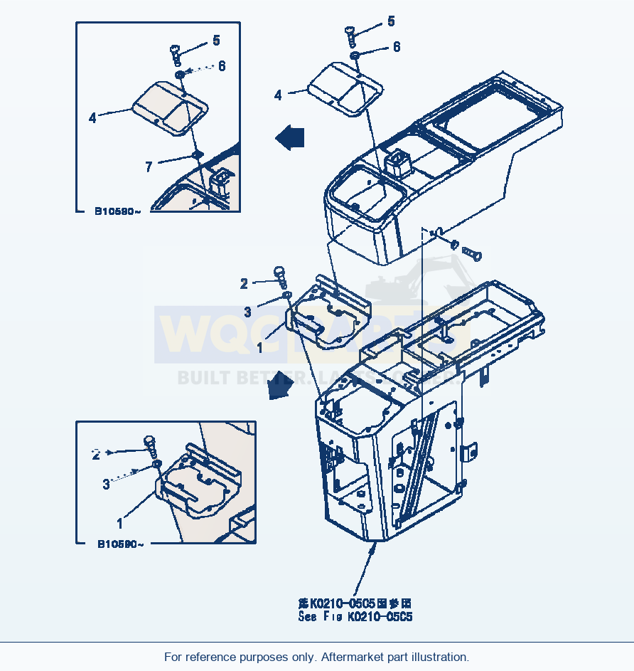 Komatsu WA320-5 Floor (Cover R.H.) (For Mono Lever) (#B10229-) parts diagram