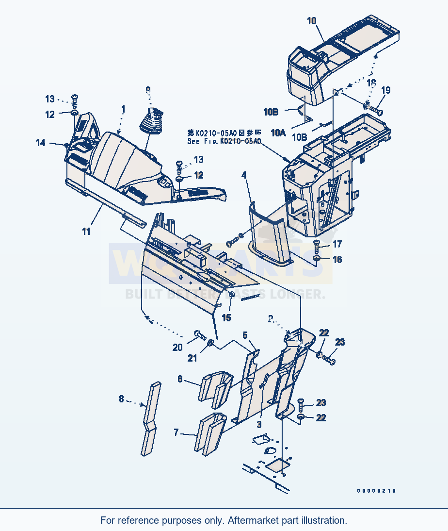 Komatsu WA320-5 Floor (Cover) Serial 60001-UP parts diagram