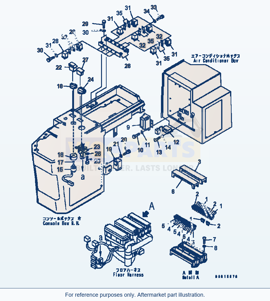 Komatsu WA320-5 Floor (Electrical Parts) (#B10001-B10228) parts diagram